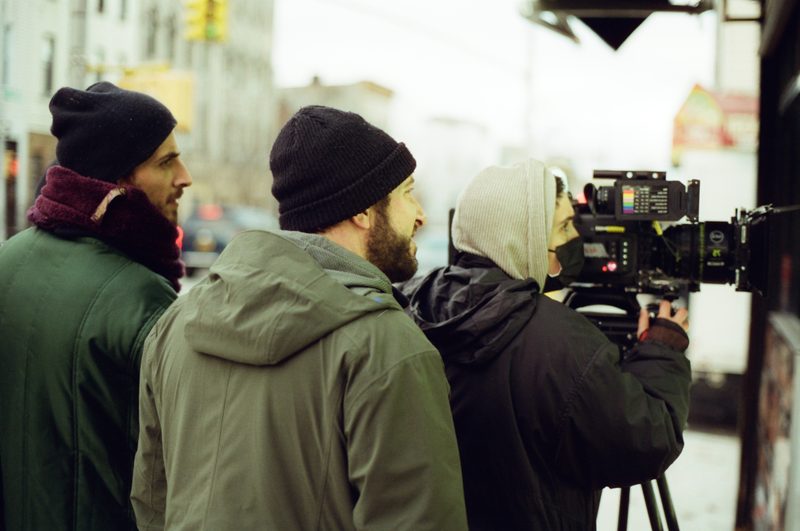 Aaron Sheer on set
